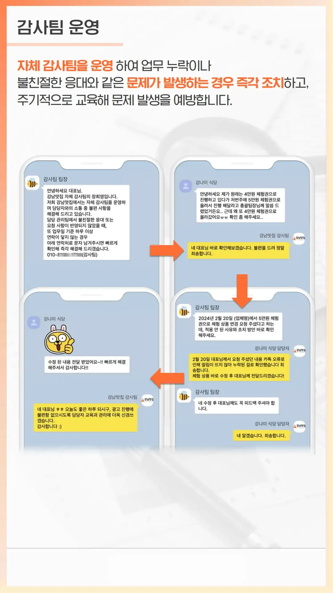 가정동 리뷰 관리